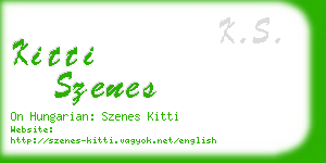 kitti szenes business card